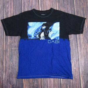 My Hero Academia Shirt Mens Small Black Blue Dabi Anime Graphic Tee Funimation